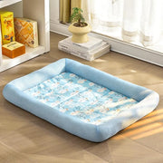 1 PC Summer Pet Cooling Pad Breathable Non-Slip Square Dog Nest for Pet Small Cats Dogs Print Summer Cooling Comfort Pet Bed Pad - My Store