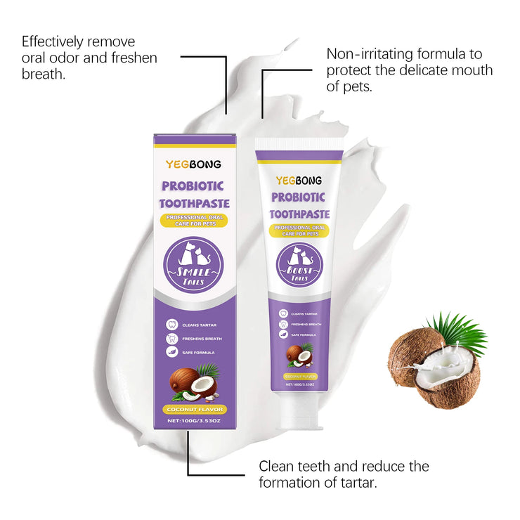 Probiotic Toothpaste for Pets:Eliminates Plaque,Freshens Breath,Gentle Teeth Cleaning&Oral Care,Shared by All Household Pets - My Store