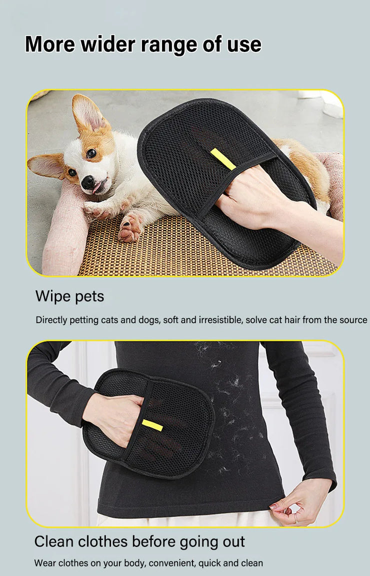 Pet Grooming Gloves Static Dedusting Brush Pet Hair Remover Brush Removing Dog Cat Hair From Sofa Carpet Clothes Tool Supplies - My Store