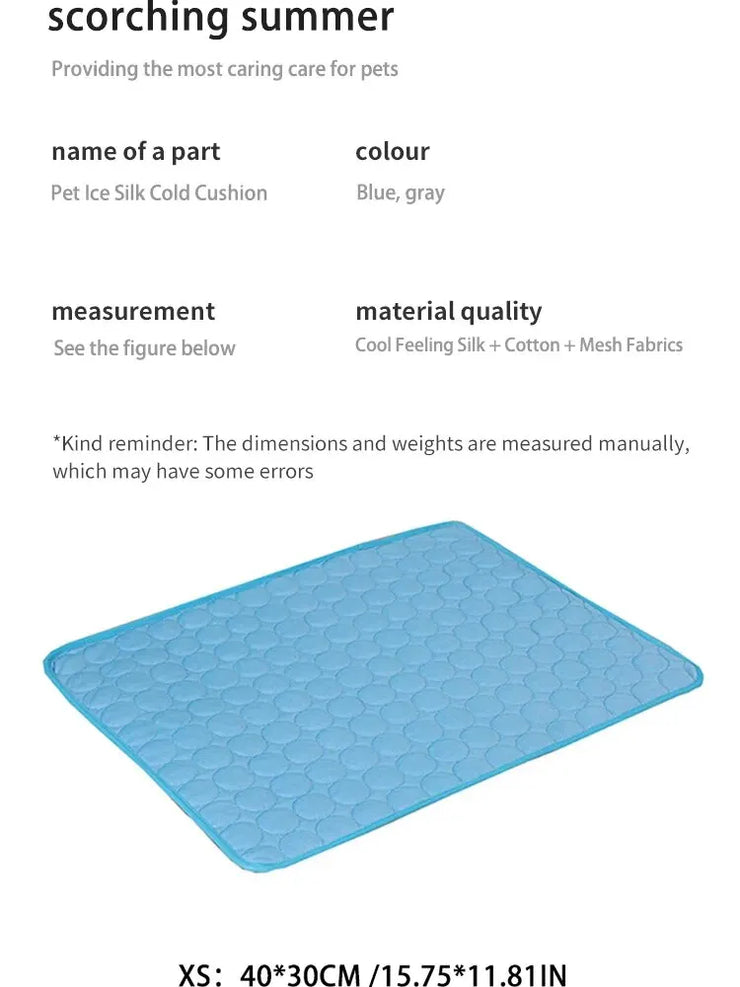 Pet Ice Mats Summer Cat Dog Sofa Nest Bed Cooling Sleeping Pad for Small Dogs Pets Durable Sofa Cooling Pad Blanket - My Store