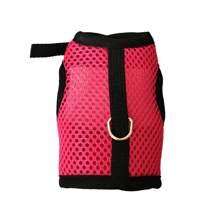 Pet Accessories Rabbit Harnesses Vest Leashes Set Soft Mesh Harness with Leash Small Animal Guinea Pig Hamsters Bunny Accessorie - My Store