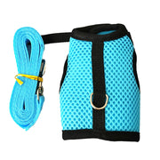 Pet Accessories Rabbit Harnesses Vest Leashes Set Soft Mesh Harness with Leash Small Animal Guinea Pig Hamsters Bunny Accessorie - My Store