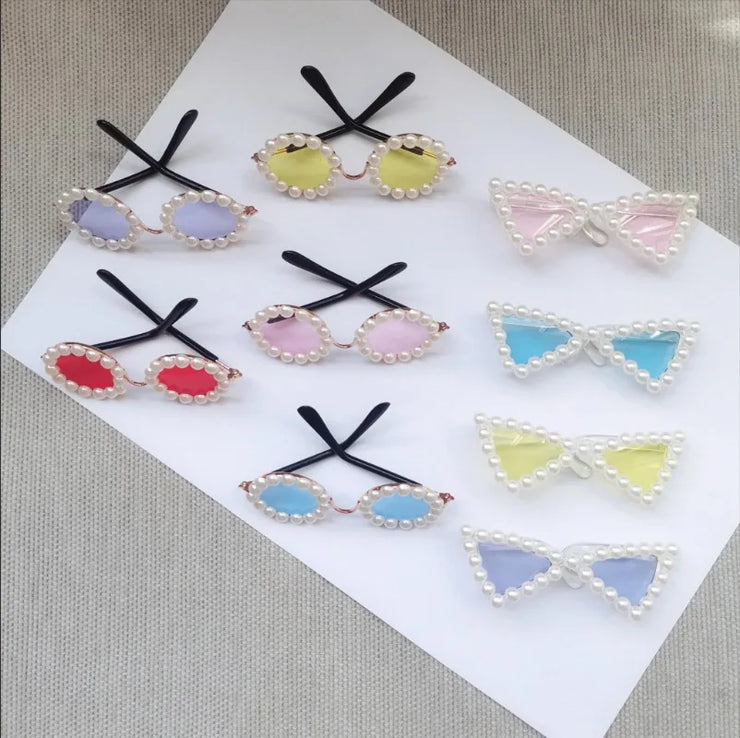 Pet Accessories Flower Sunglasses Circular Role Playing Glasses Photo Props Glasses For Cats And Small And Paracord Dog Leash - My Store
