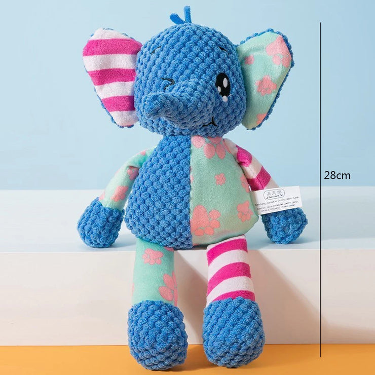 Pet Plush Toy Cat Dog Puzzle Toy Cute Animals Bite Resistant Interactive Squeaky Pet Dog Teeth Cleaning Chew Toy Pet Supplies - My Store