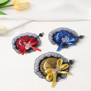 Pet Accessories Adjustable Pet Halloween Hat British Style Sequin Cat Lace Hat Elastic Band Pet Decorative Hat Pet Party - My Store