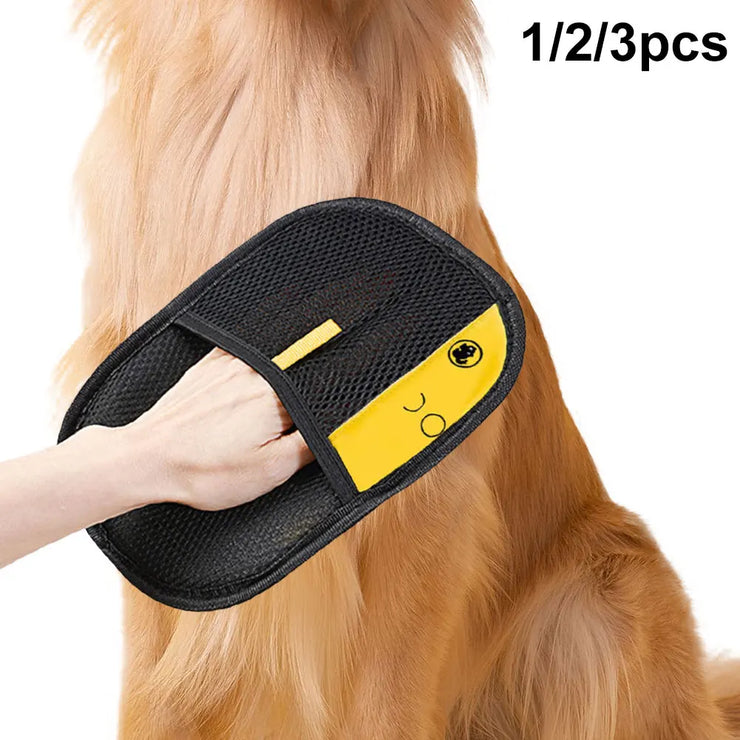 Pet Grooming Gloves Pet Hair Remover Gloves for Dog Cat Rabbit with Long/Short/Curly Hair - My Store