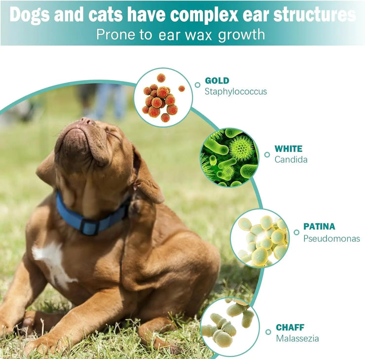 Pet Ear Wipes, Ear Cleaner Finger Wipes for Cats and Dogs, Soft & Easy Otic Cleaning Pads, Pet Supplies for Regular Soothing Odo - My Store