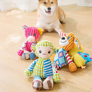 Pet Plush Toy Cat Dog Puzzle Toy Cute Animals Bite Resistant Interactive Squeaky Pet Dog Teeth Cleaning Chew Toy Pet Supplies - My Store