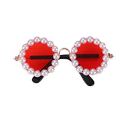 Pet Accessories with Artificial Pearls Pet Glasses Pet Sunglasses with Faux Pearls Decoration for Cats Dogs for Festivals - My Store
