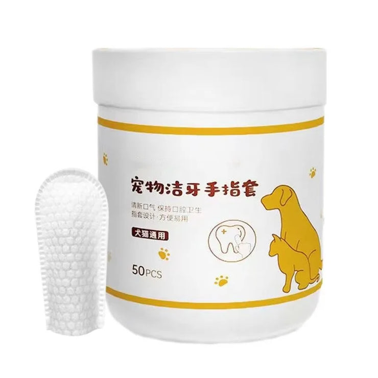 Pet Disposable Cleaning Wipes Dog Teeth Cleaning Finger Wipes Cat Ear and Eye Beauty Wipes Cat Hygiene and Beauty Products 50pcs - My Store